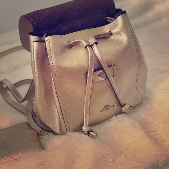 Handbags - Gold Coach Backpack!